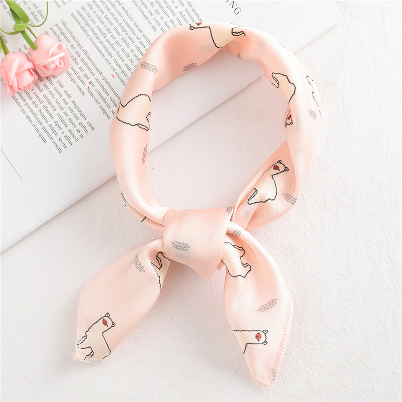 Small Scarf Professional Stewardess Silk Hair Band