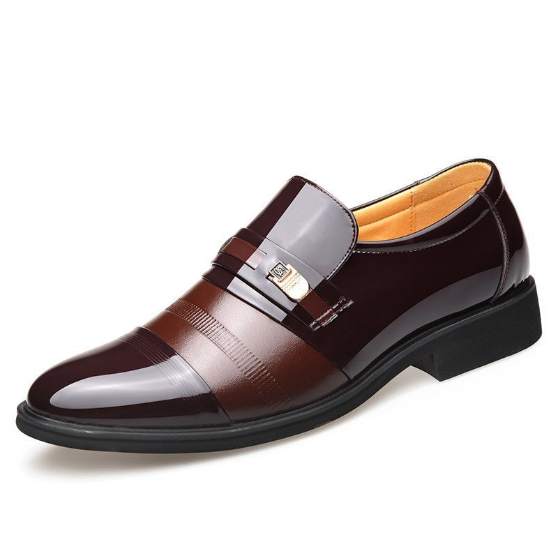 Men's leather shoes oversized shoes