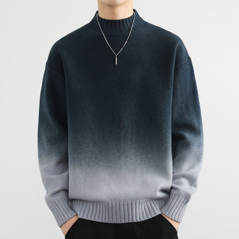 Fashion Personality Gradient Sweater Men