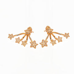 Delicate Bead-set Diamond Stud Earrings For Women