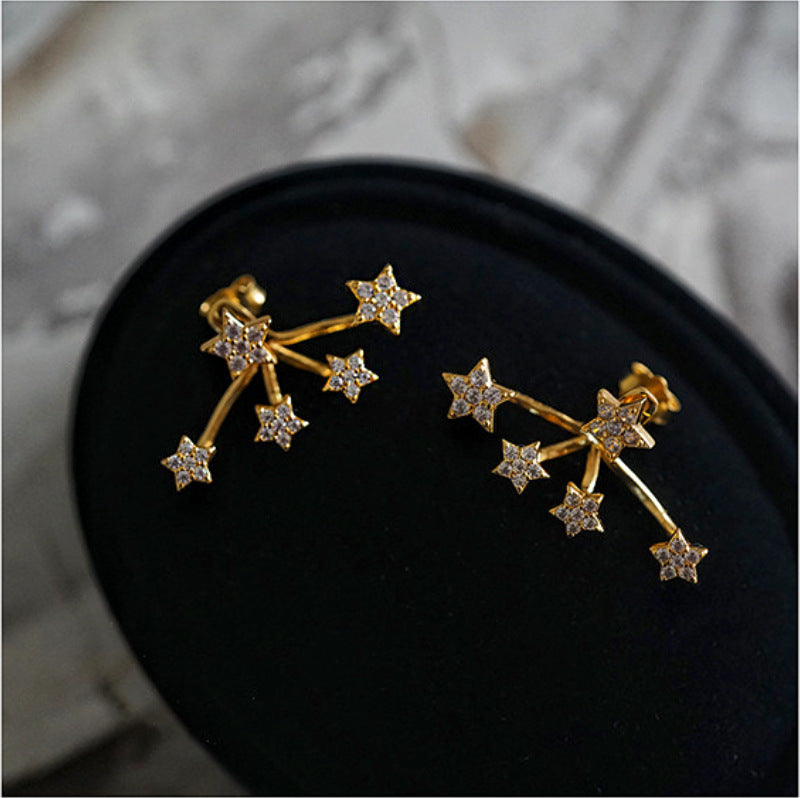 Delicate Bead-set Diamond Stud Earrings For Women