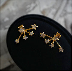 Delicate Bead-set Diamond Stud Earrings For Women