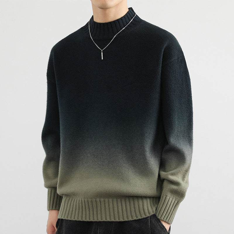 Fashion Personality Gradient Sweater Men