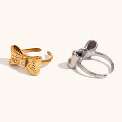 Women's Retro Fashion And Personalized Bow Ring