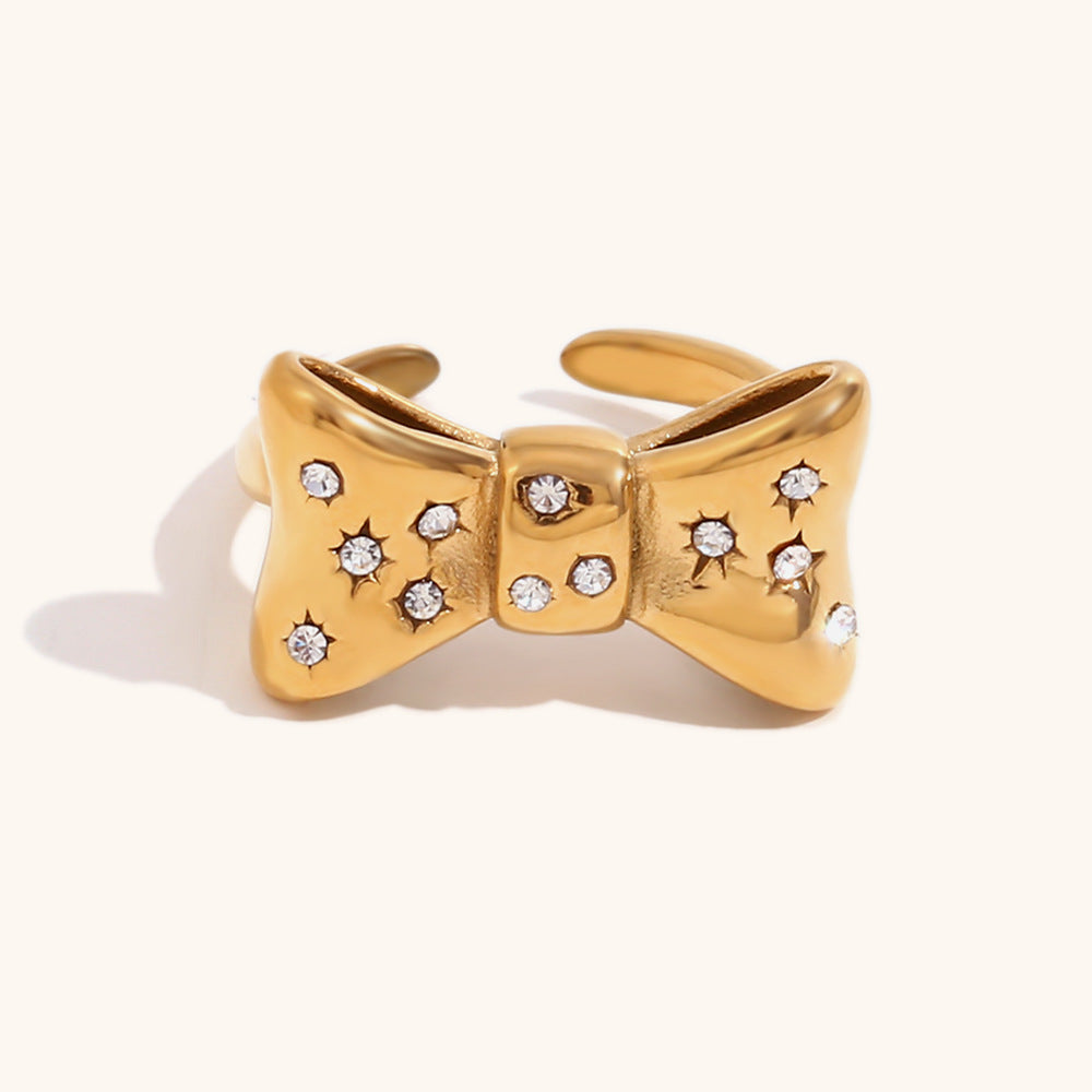 Women's Retro Fashion And Personalized Bow Ring