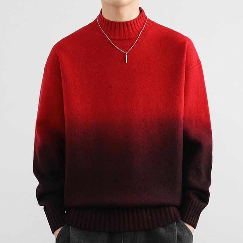 Fashion Personality Gradient Sweater Men