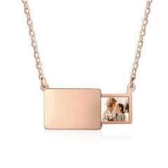 Creative Pull Out Photo Envelope Necklace