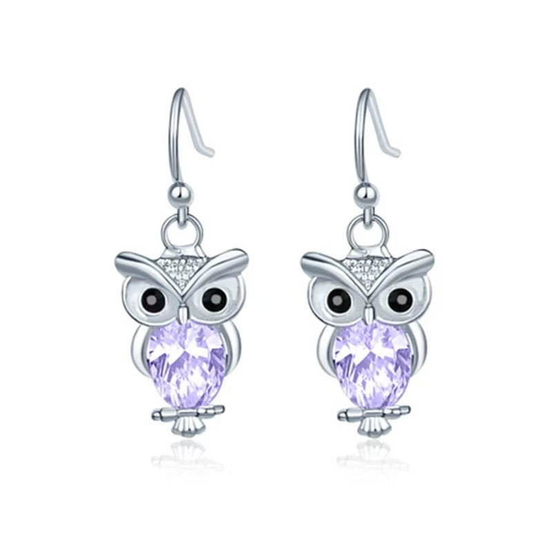 Women's Animal Stud Earrings Owl