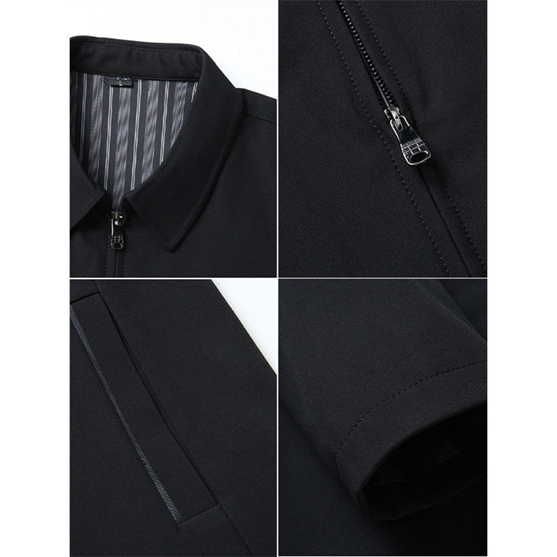 Men's Jacket Business Casual Lapels Zipper Coat