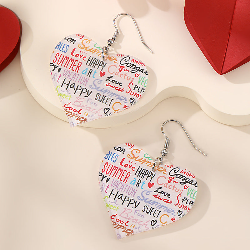 Romantic Valentine's Day Creative Earrings Women's Simple